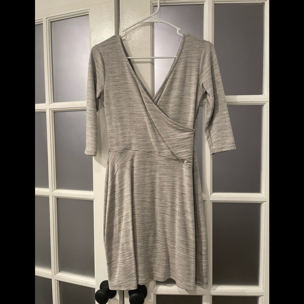 Grey 3/4 Sleeve Dress